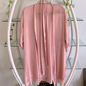 Blush Pink Polyester Robe